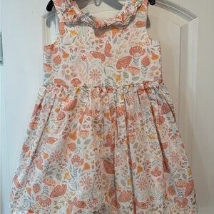 Charming Kids Floral Dress in Pink and Orange — 040826